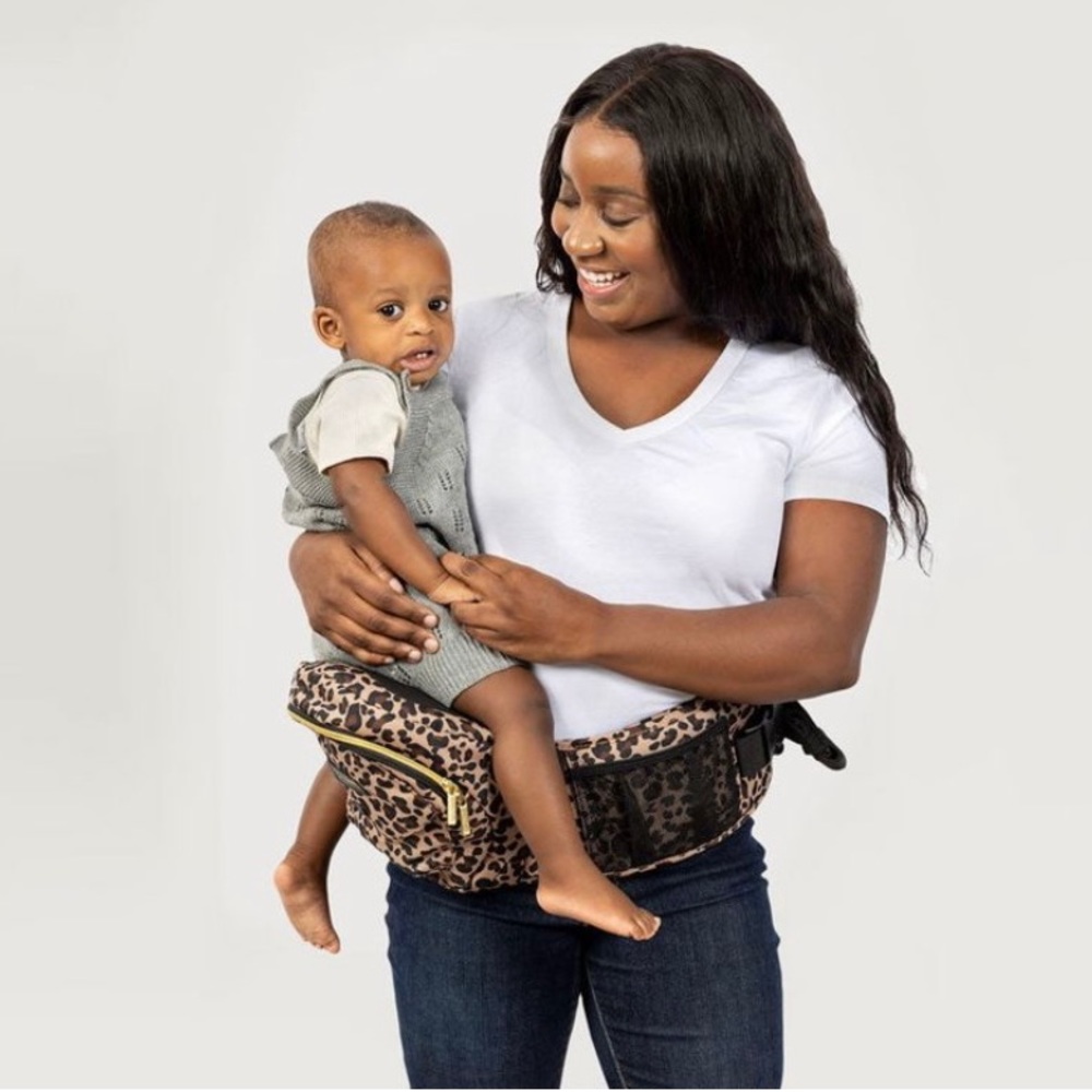 Tushbaby Hip Carrier and Waistband Extender in Cheetah